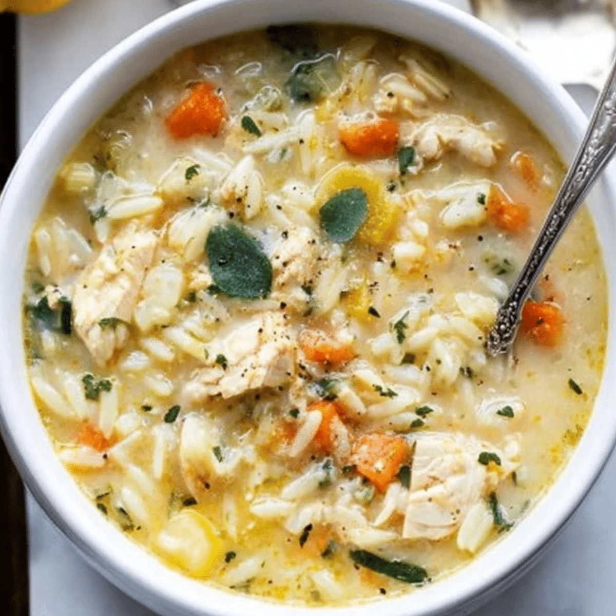 Lemon Chicken Orzo Soup - Easy & Delicious Recipe - Yummy Temple