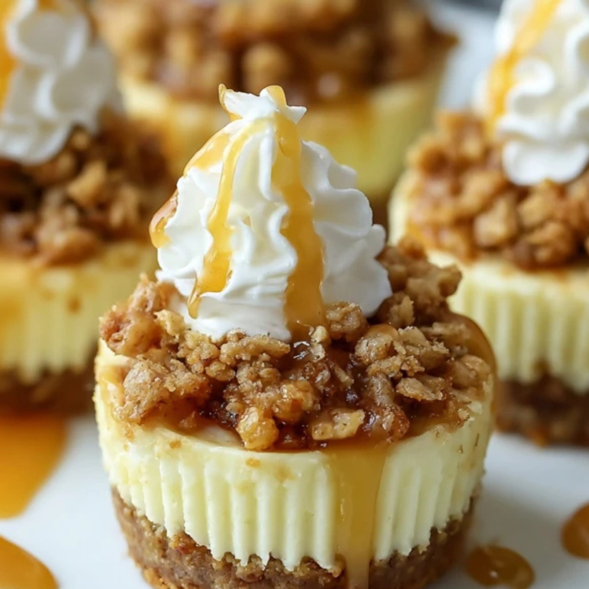Apple Crisp Mini Cheesecakes – Best Fall Dessert Ever - Yummy Temple