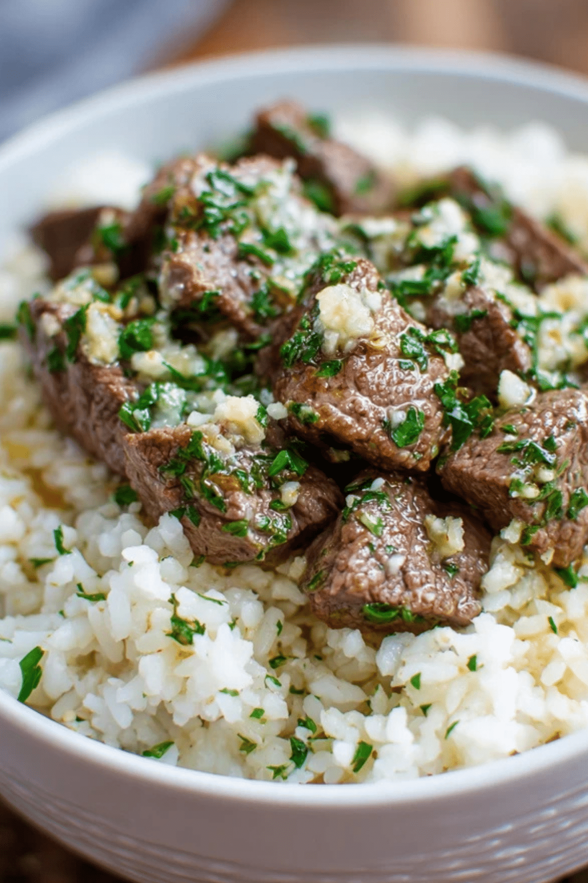 Garlic Butter Beef and Rice - Easy Comfort Meal Recipe - Yummy Temple